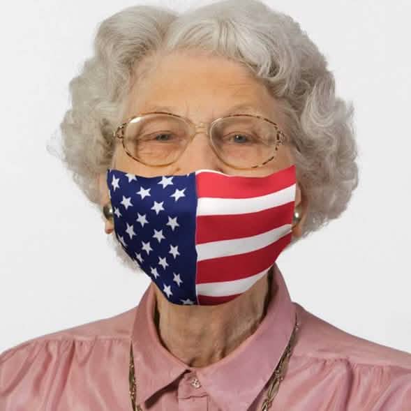 Masque facial patriotique
