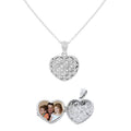 Collier Pendentif Médaillon Cœur Motif
