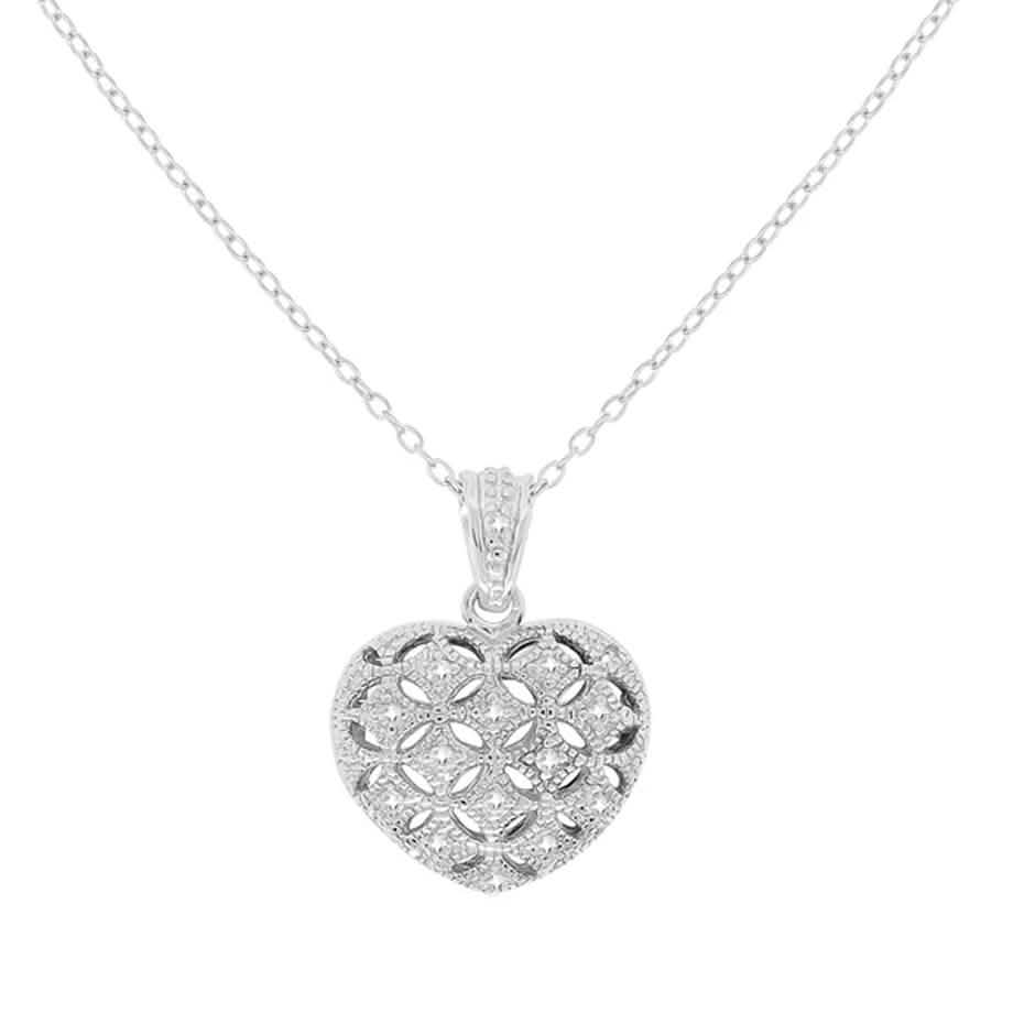 Collier Pendentif Médaillon Cœur Motif