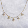 Collier Pendentif Étoile Pavée en Zirconium