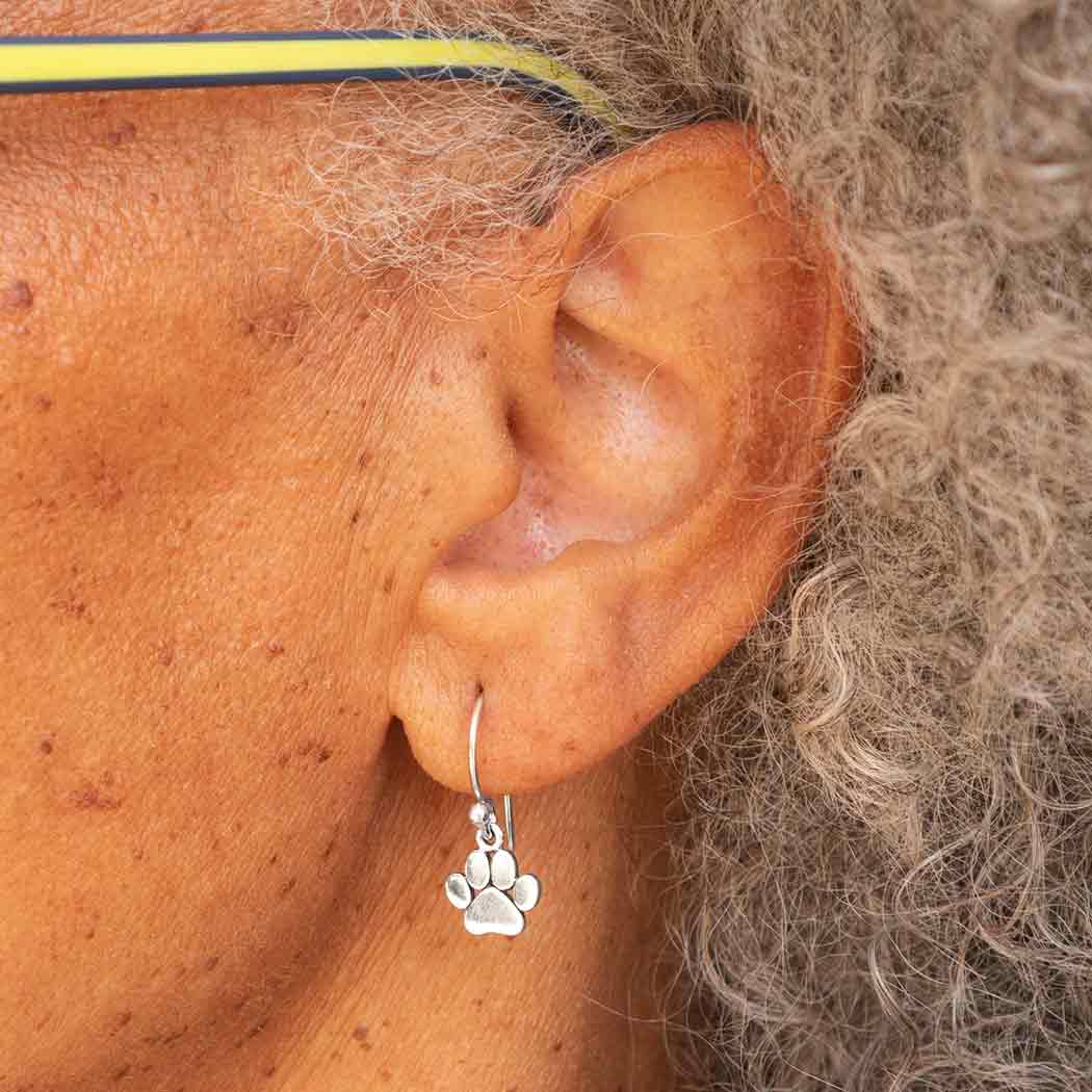 Paw Print Dangle Earrings