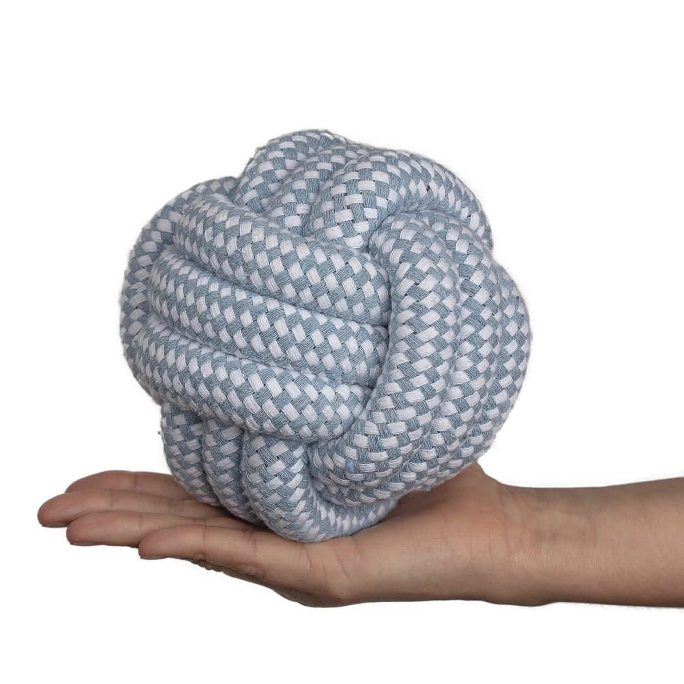 Jouet à mâcher en corde tressée en coton pour chiens Paws & Pals – Bleu