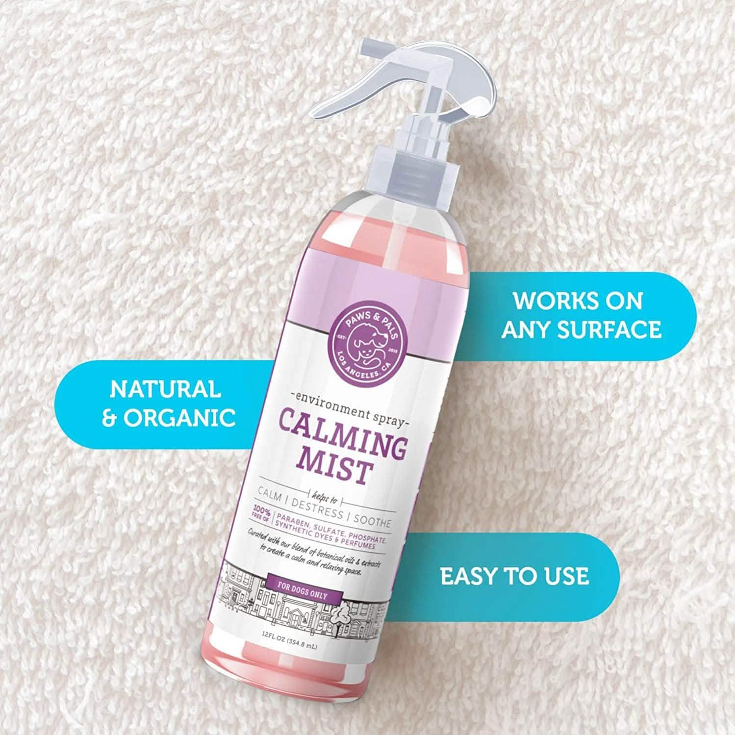 Paws & Pals - Spray calmant naturel ou friandises à mâcher pour chiens et chats