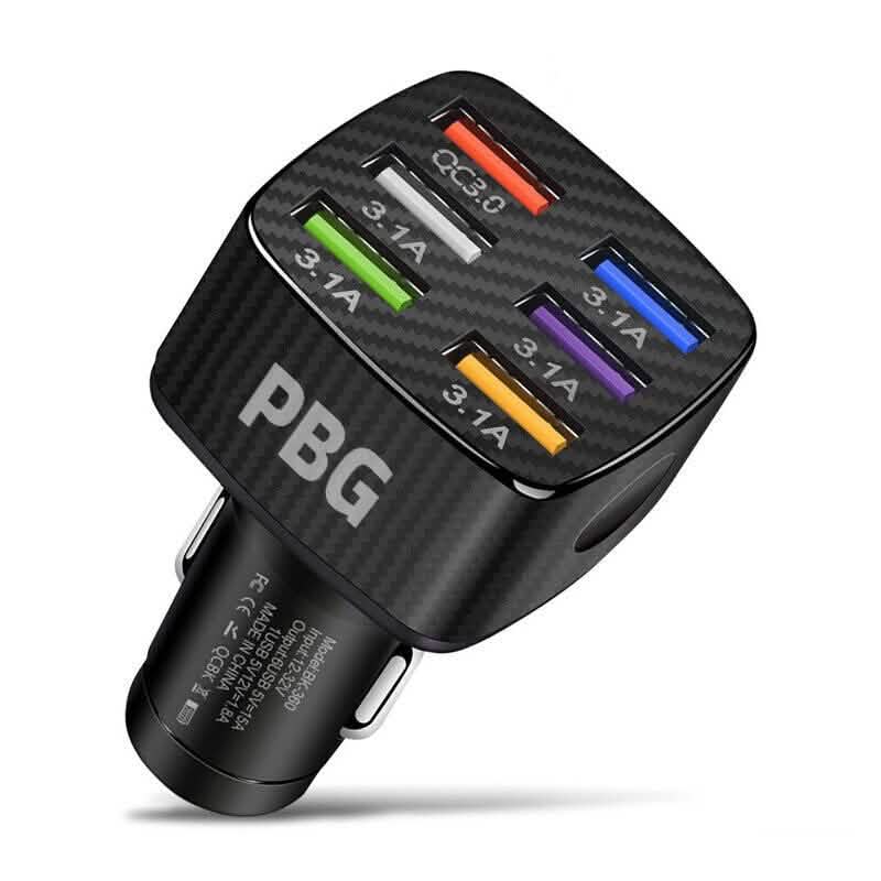 Chargeur de voiture PBG LED 6 ports