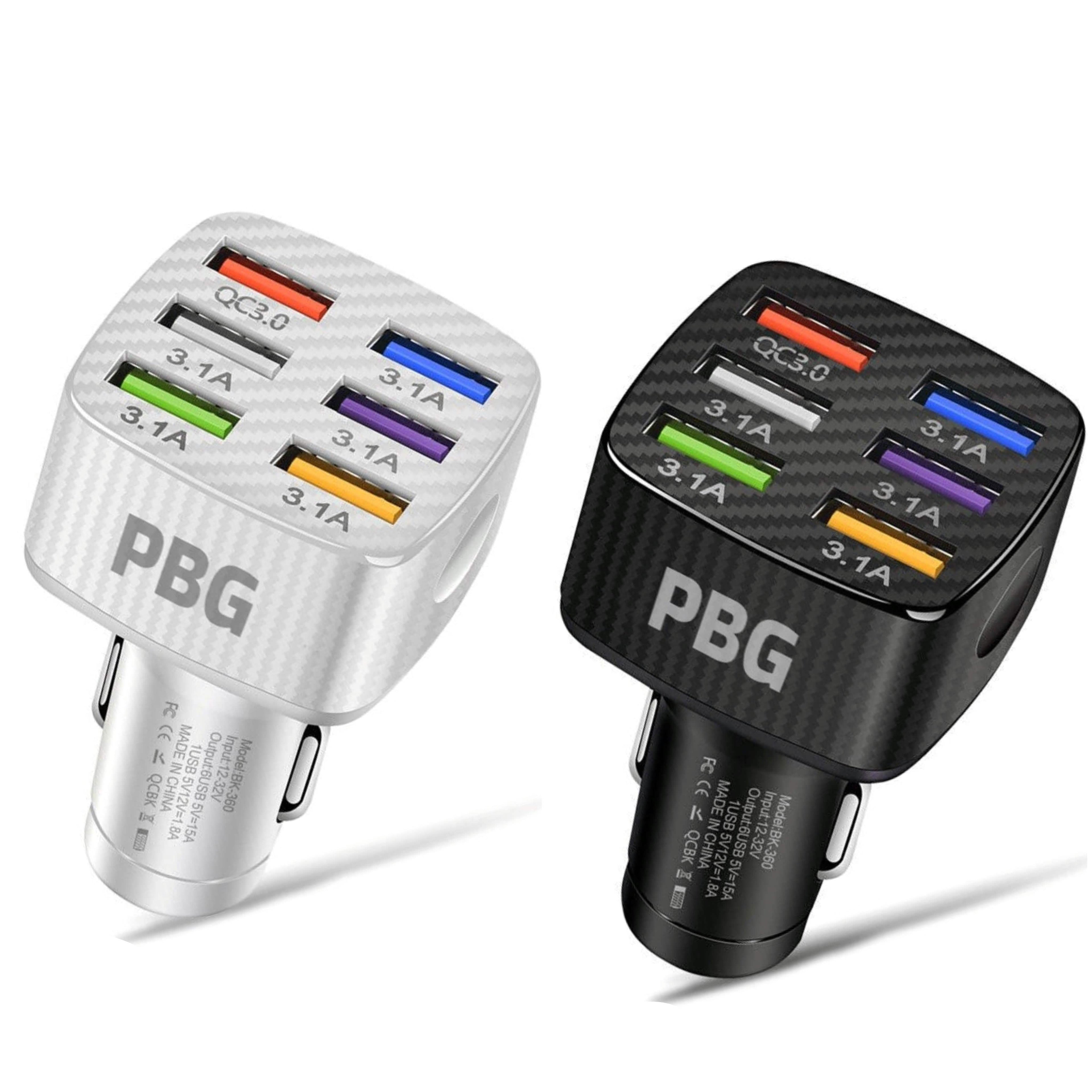 Chargeur de voiture PBG LED 6 ports