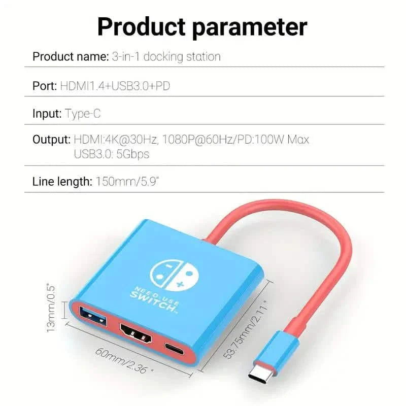 Station d'accueil PD100W pour Nintendo Switch