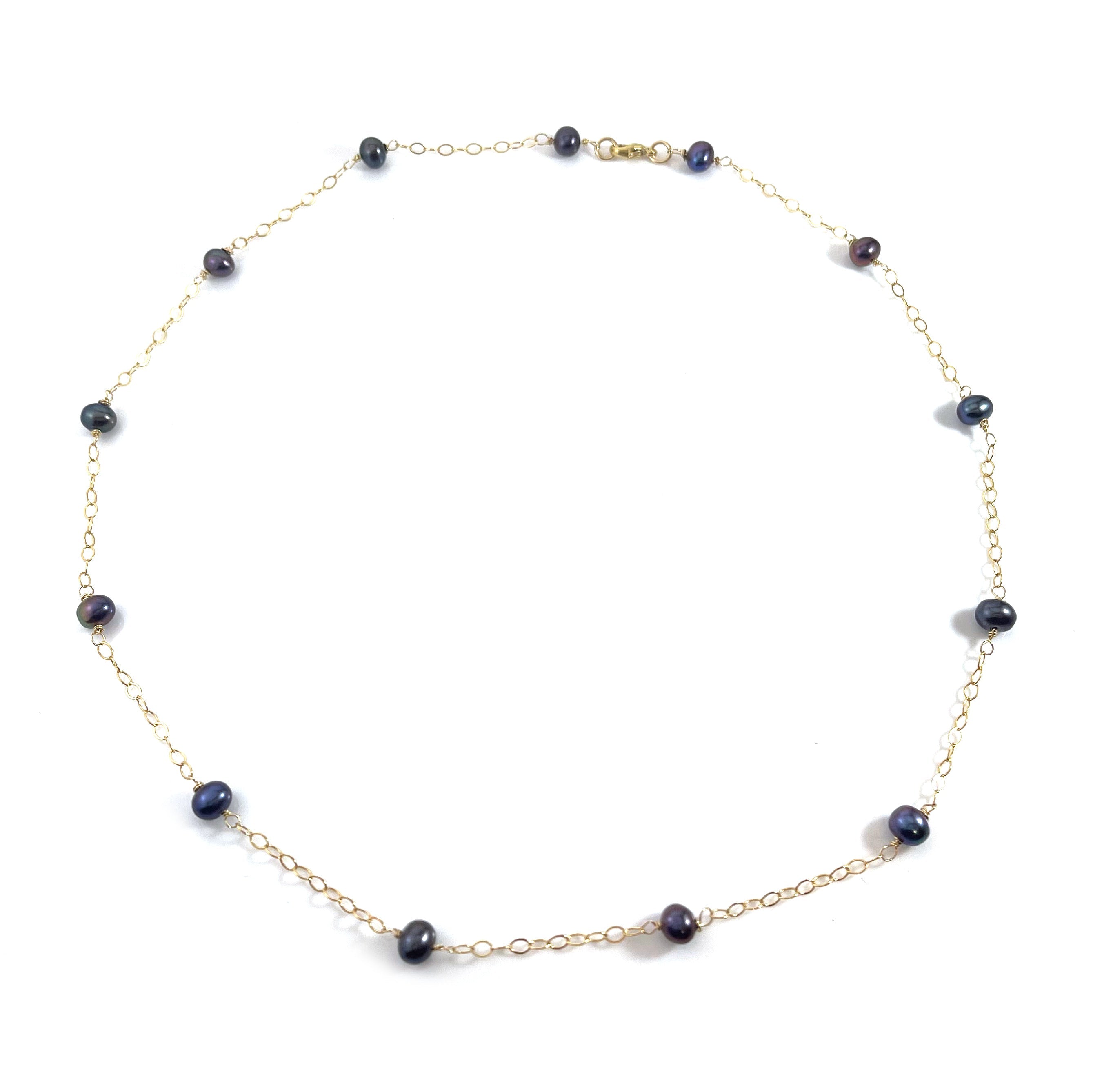Collier Satellite Perles Paon