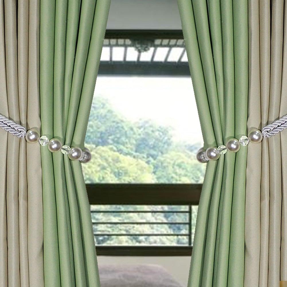 Embrasse de Rideau en Perles Bling Bandeau en Perles Accessoires de Rideaux Support Attache Corde Décoration Maison Embrasse de Rideau Décorative Retenues de Draperie Corde Support Pour Maison Bureau 53cm