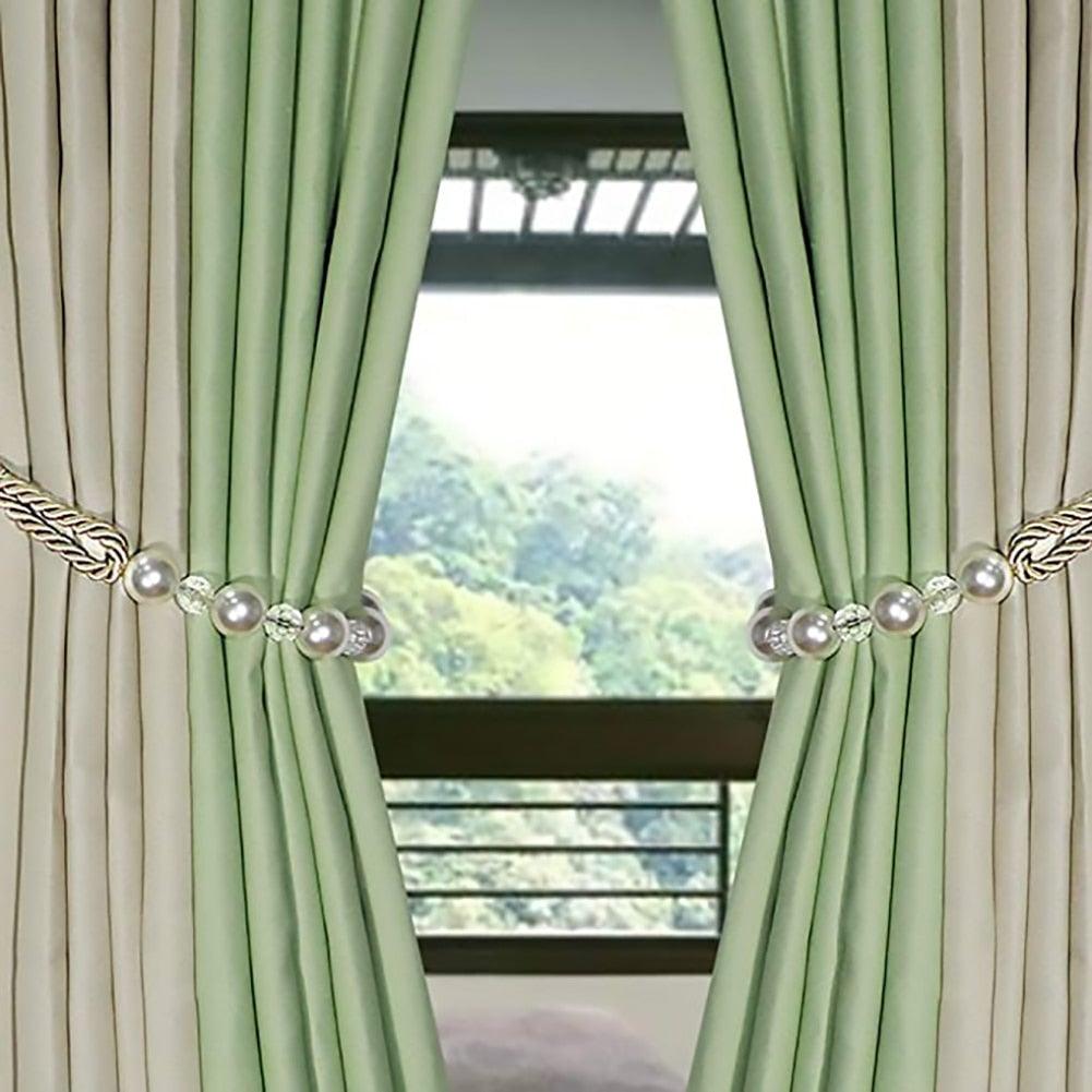Embrasse de Rideau en Perles Bling Bandeau en Perles Accessoires de Rideaux Support Attache Corde Décoration Maison Embrasse de Rideau Décorative Retenues de Draperie Corde Support Pour Maison Bureau 53cm