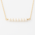 Collier barre de perles d'eau douce, Or laminé 14 carats - Vu dans la publicité de Tough Apparel
