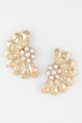 Boucles d'oreilles perles demi-fleurs