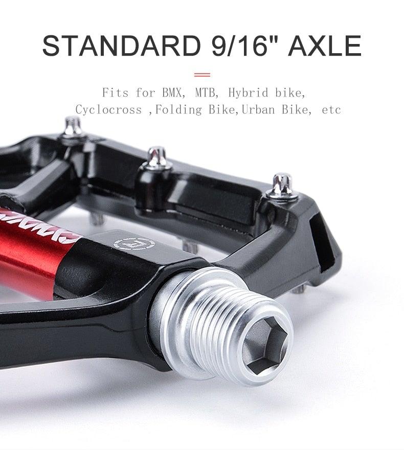 Pédales de vélo en aluminium, pédales de vélo de montagne urbaines, pièces de vélo de route, roulement étanche, pédales plates polyvalentes, accessoires de vélo, pédales de vélo de montagne avancées à 4 roulements, pédales plates en alliage pour vélo