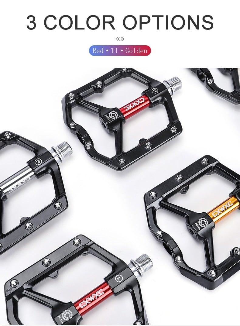 Pédales de vélo en aluminium, pédales de vélo de montagne urbaines, pièces de vélo de route, roulement étanche, pédales plates polyvalentes, accessoires de vélo, pédales de vélo de montagne avancées à 4 roulements, pédales plates en alliage pour vélo