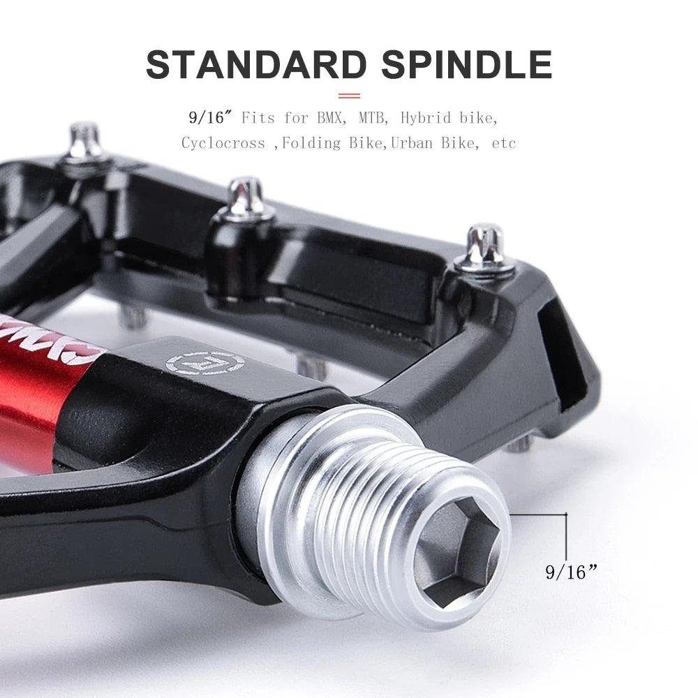 Pédales de vélo en aluminium, pédales de vélo de montagne urbaines, pièces de vélo de route, roulement étanche, pédales plates polyvalentes, accessoires de vélo, pédales de vélo de montagne avancées à 4 roulements, pédales plates en alliage pour vélo
