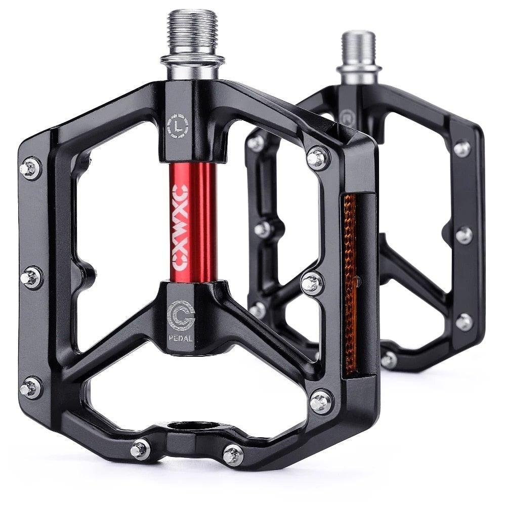 Pédales de vélo en aluminium, pédales de vélo de montagne urbaines, pièces de vélo de route, roulement étanche, pédales plates polyvalentes, accessoires de vélo, pédales de vélo de montagne avancées à 4 roulements, pédales plates en alliage pour vélo