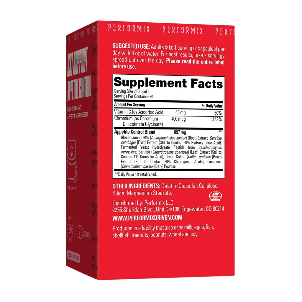 Performix - SST Control Formule de contrôle de l'appétit sans stimulant - 60 gélules