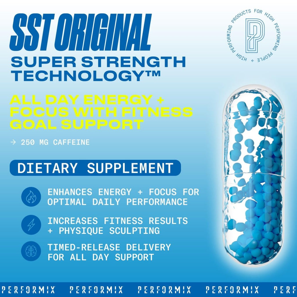 PERFORMIX - SST Original - Avant entraînement - 250 mg de caféine 60 gélules