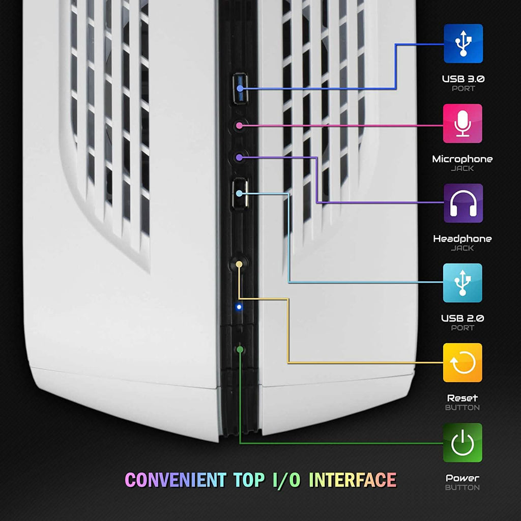 Tour d'ordinateur de bureau de jeu Periphio Ecto 16 Go de RAM 120 Go SSD + 500 Go HDD (reconditionné)