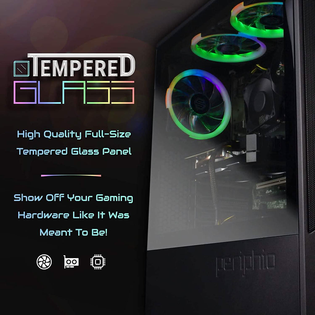 Unité centrale de PC gaming préconfiguré Periphio Ghoul 16 Go de RAM, SSD 120 Go + HDD 500 Go (reconditionné)