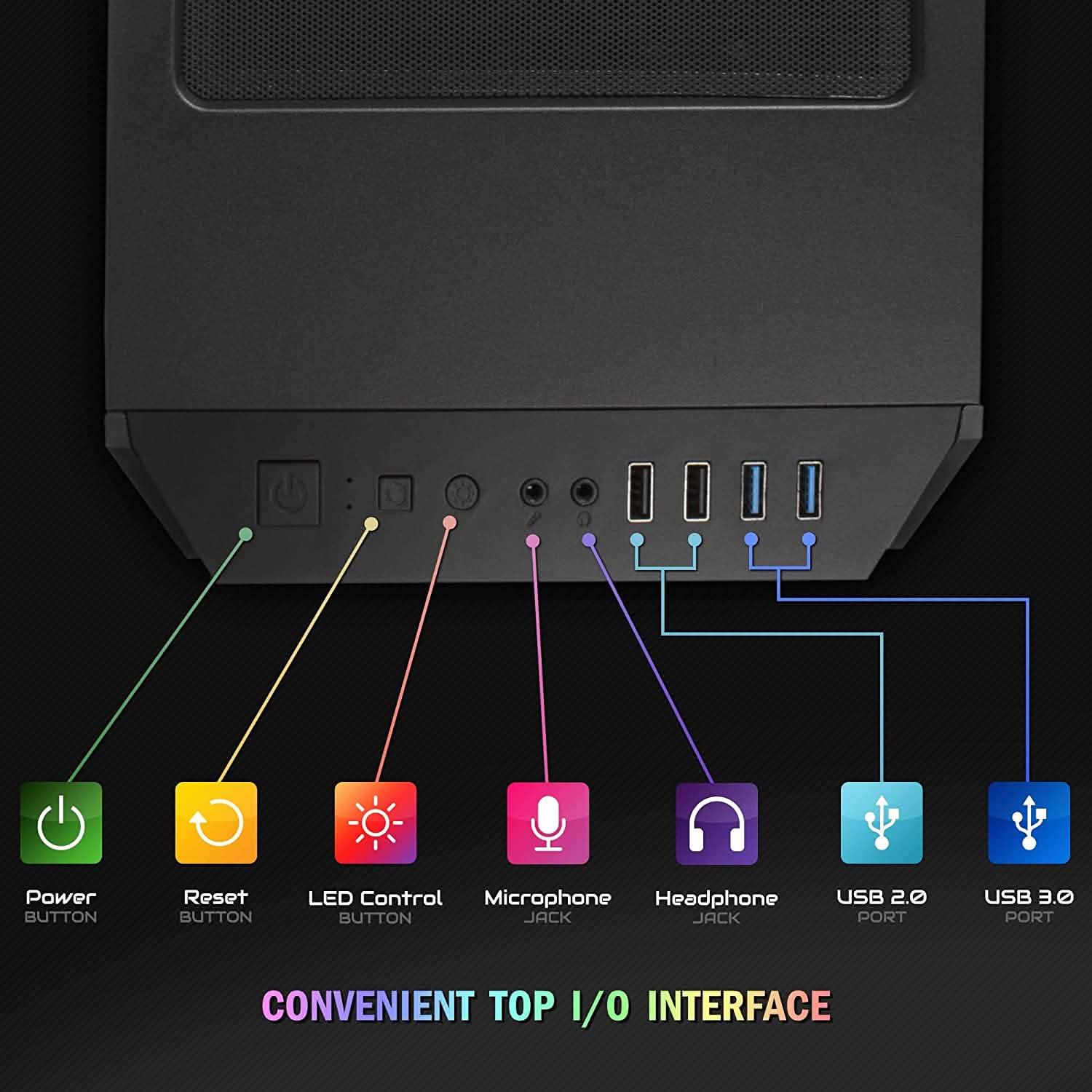 Unité centrale de PC gaming préconfiguré Periphio Ghoul 16 Go de RAM, SSD 120 Go + HDD 500 Go (reconditionné)