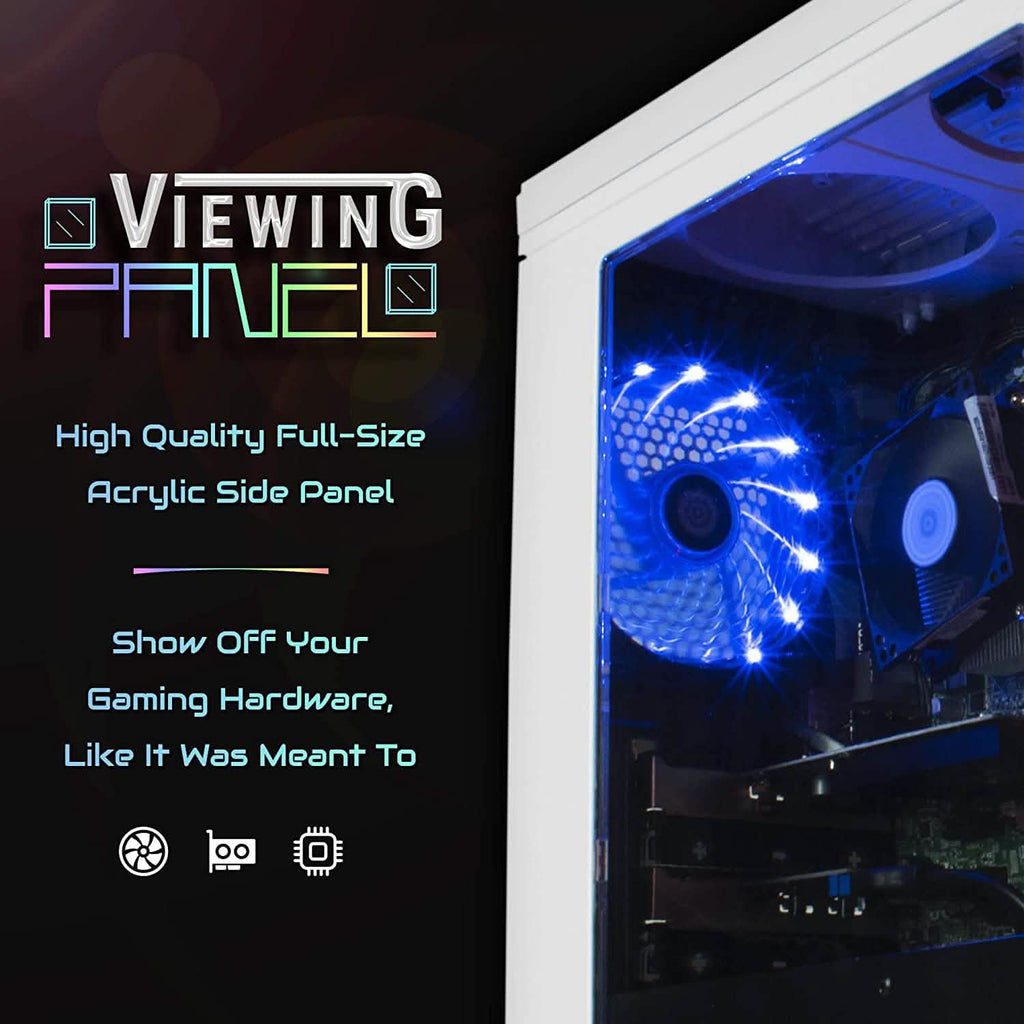 PC de bureau gaming Periphio Vortex 16 Go de RAM, SSD de 120 Go + disque dur de 500 Go à 7 200 tr/min (reconditionné)