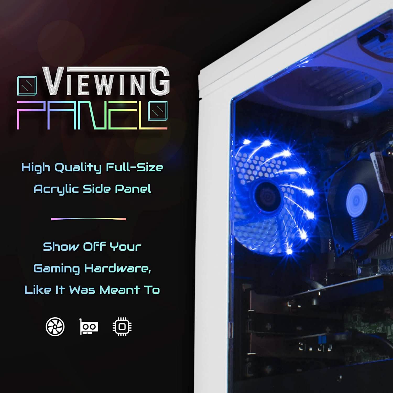 PC de bureau gaming Periphio Vortex 16 Go de RAM, SSD de 120 Go + disque dur de 500 Go à 7 200 tr/min (reconditionné)