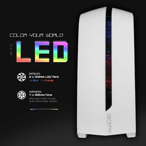 PC de bureau gaming Periphio Vortex 16 Go de RAM, SSD de 120 Go + disque dur de 500 Go à 7 200 tr/min (reconditionné)