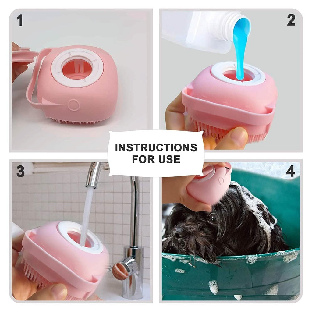 Brosse de bain pour animaux de compagnie, brosse à récurer pour chiens