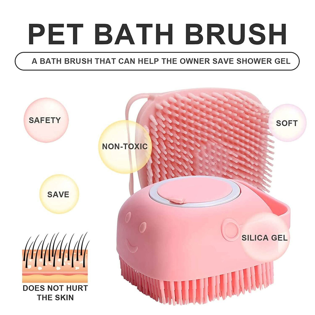 Brosse de bain pour animaux de compagnie, brosse à récurer pour chiens
