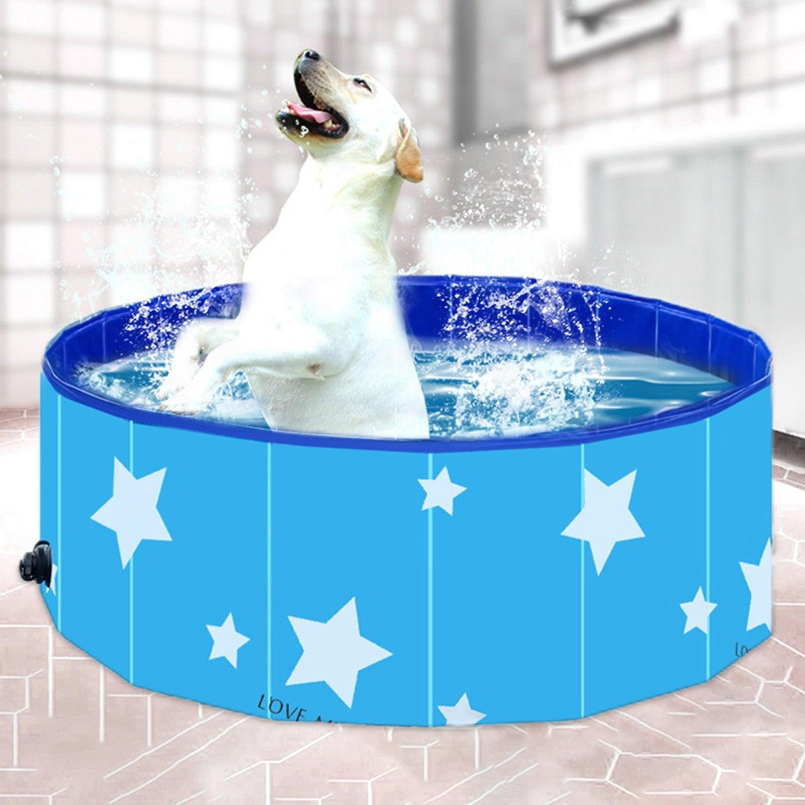 Baignoire Pliable pour Animaux de Compagnie, Piscine pour Chiens Antidérapante Sûre et Écologique, Station de Lavage pour Chiens à Domicile Grand Espace, Baignoire pour Chiens Pliable Haute Résistance, Piscine Portable Pliable pour Chiens et Chats