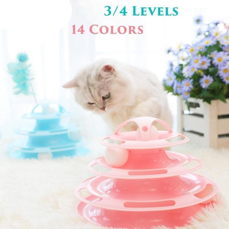 Jouet pour chat et chaton, tour de pistes pour dressage et amusement, jouet pour chat de petite taille, poisson à chatouille, jouet pour chaton en mouvement, jouets interactifs en peluche pour l'exercice du chat.