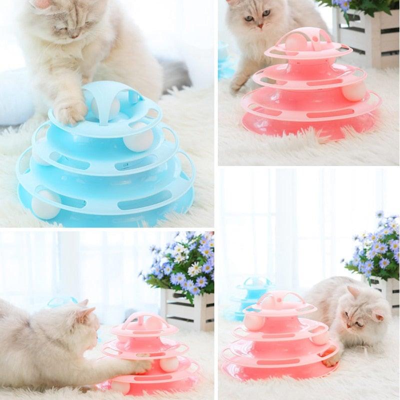 Jouet pour chat et chaton, tour de pistes pour dressage et amusement, jouet pour chat de petite taille, poisson à chatouille, jouet pour chaton en mouvement, jouets interactifs en peluche pour l'exercice du chat.