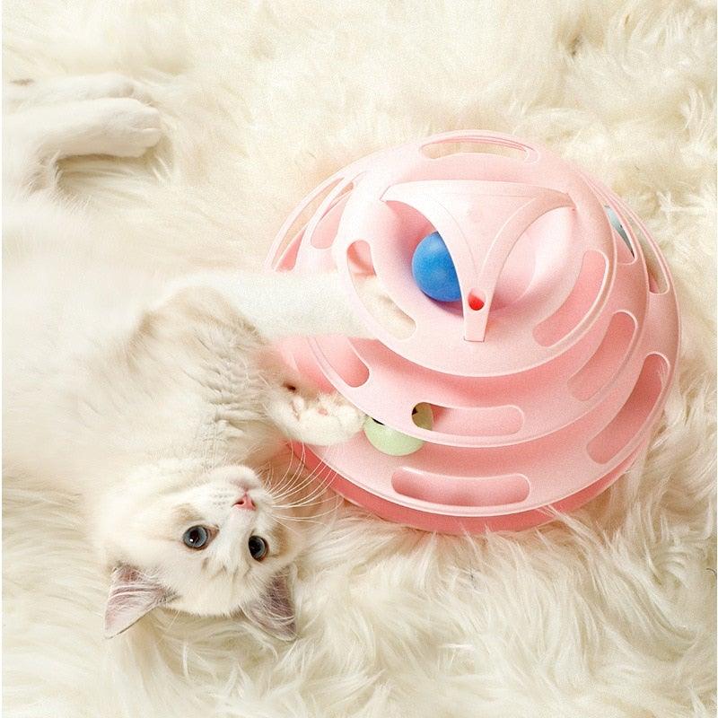 Jouet pour chat et chaton, tour de pistes pour dressage et amusement, jouet pour chat de petite taille, poisson à chatouille, jouet pour chaton en mouvement, jouets interactifs en peluche pour l'exercice du chat.