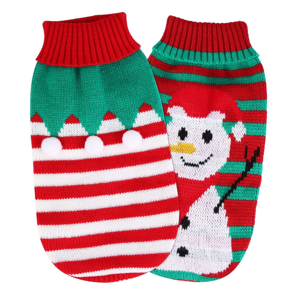 Pull de Noël à col roulé pour animaux de compagnie