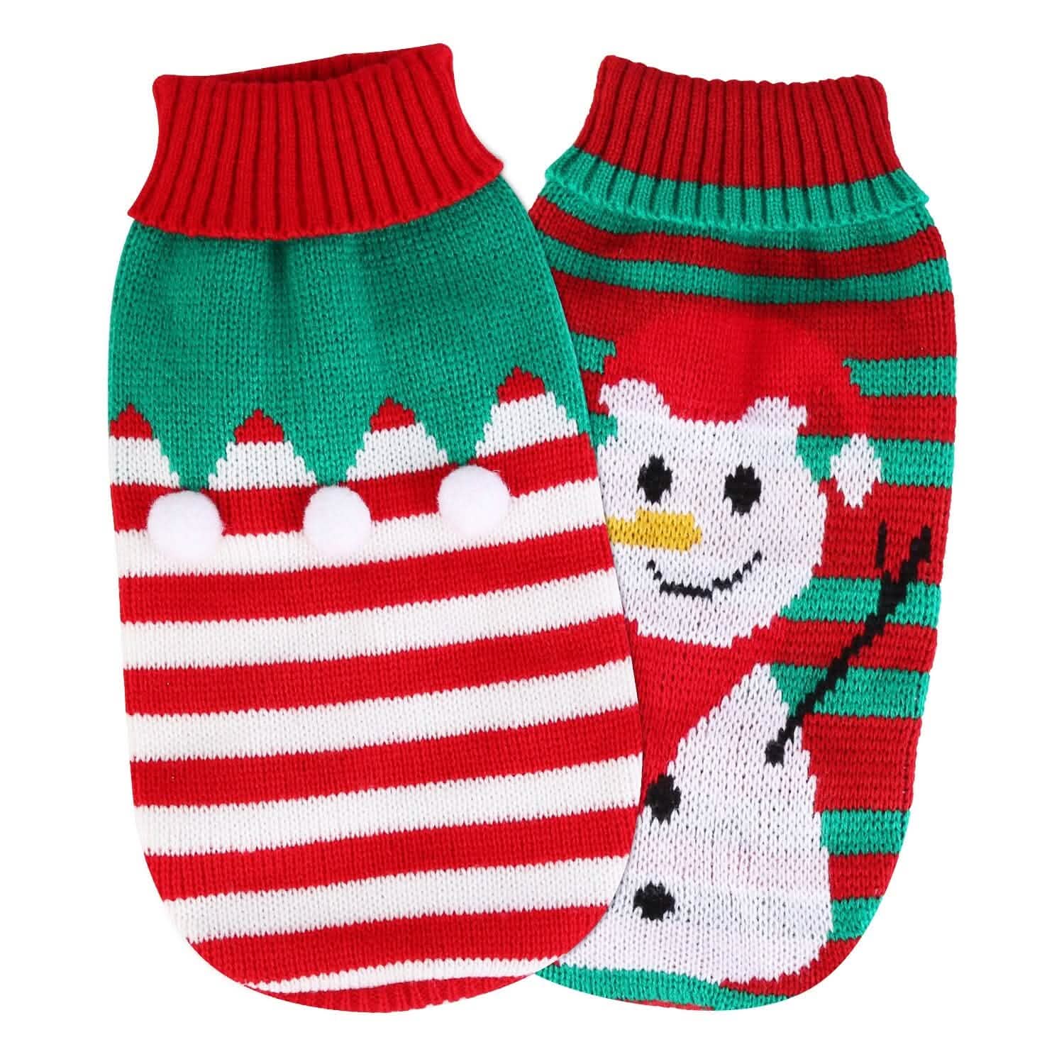 Pull de Noël à col roulé pour animaux de compagnie