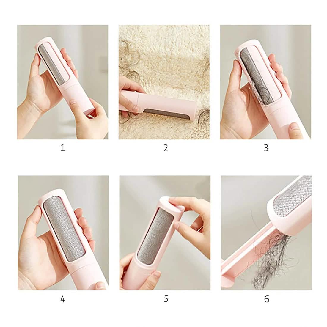 Brosse anti-poils d'animaux pour vêtements et meubles