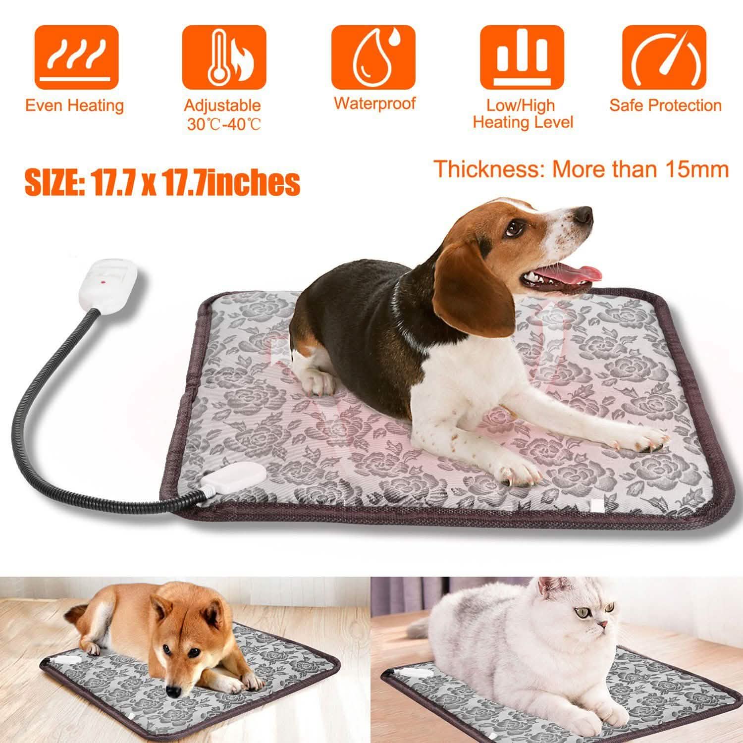 Tapis chauffant électrique pour animaux domestiques, chiens et chats