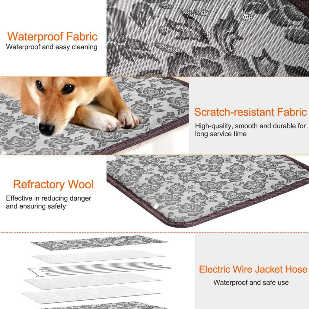 Tapis chauffant électrique pour animaux domestiques, chiens et chats