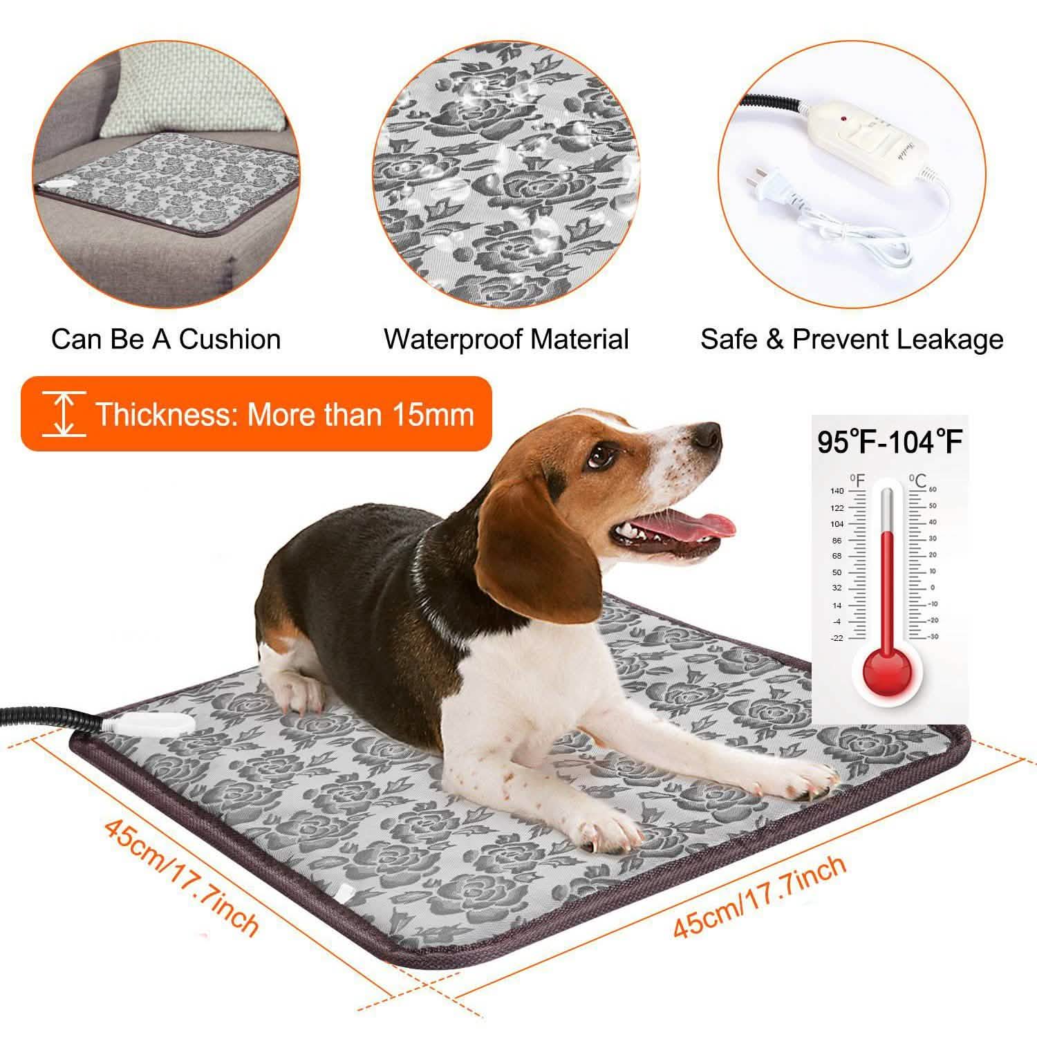 Tapis chauffant électrique pour animaux domestiques, chiens et chats