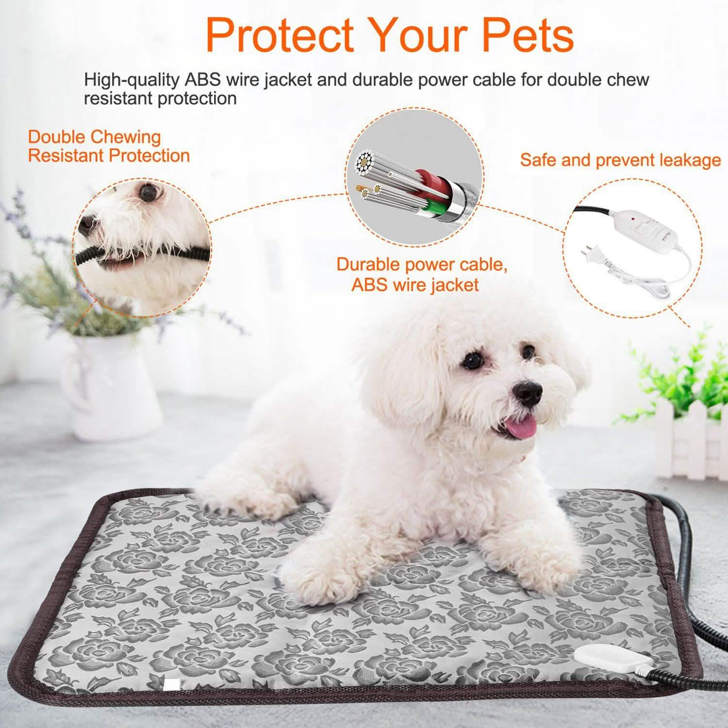 Tapis chauffant électrique pour animaux domestiques, chiens et chats