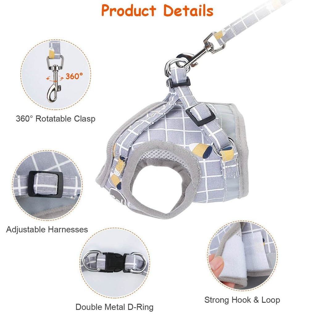 Harnais en maille pour animaux de compagnie, laisse pour chien, gilet pour chiot