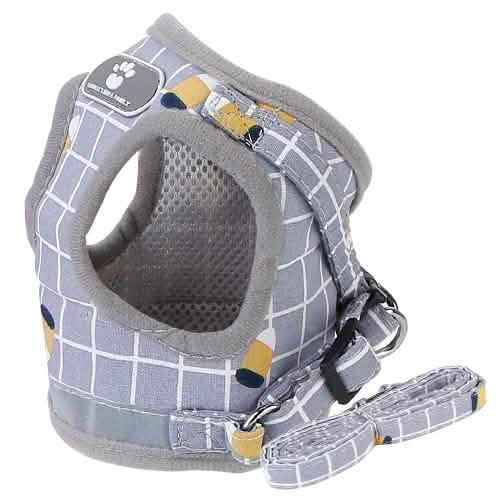 Harnais en maille pour animaux de compagnie, laisse pour chien, gilet pour chiot