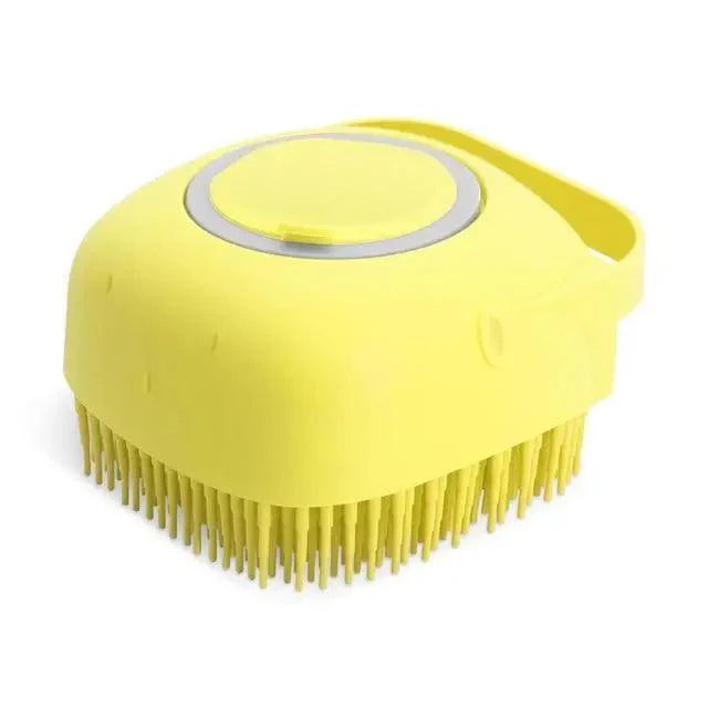 Brosse de massage en silicone pour animaux de compagnie, peigne en caoutchouc, brosse de bain colorée pour chiens