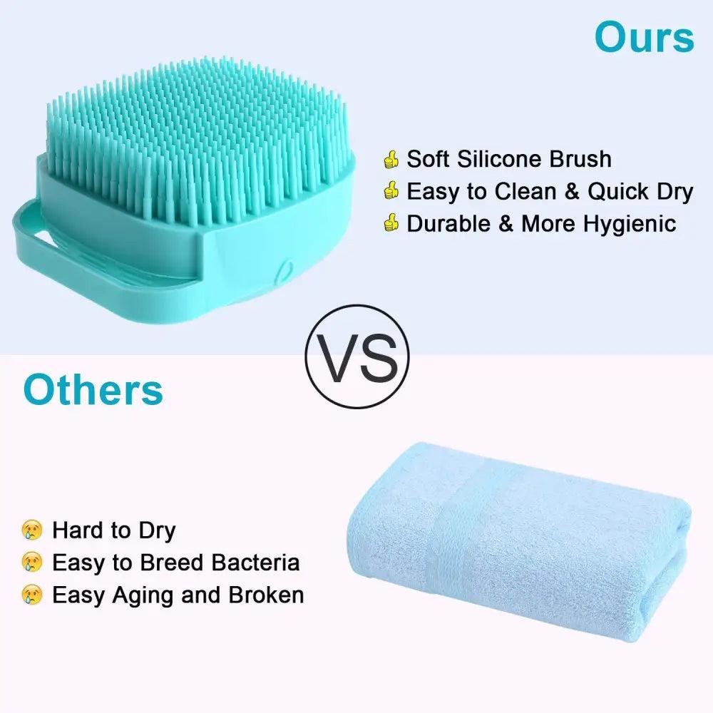 Brosse de massage en silicone pour animaux de compagnie, peigne en caoutchouc, brosse de bain colorée pour chiens