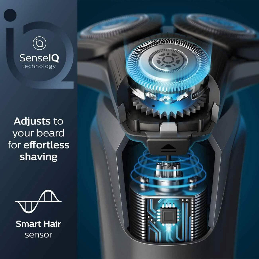 Rasoir Philips Wet & Dry 5000 avec technologie SkinIQ + têtes de rasage, base de chargement et de nettoyage (reconditionné)