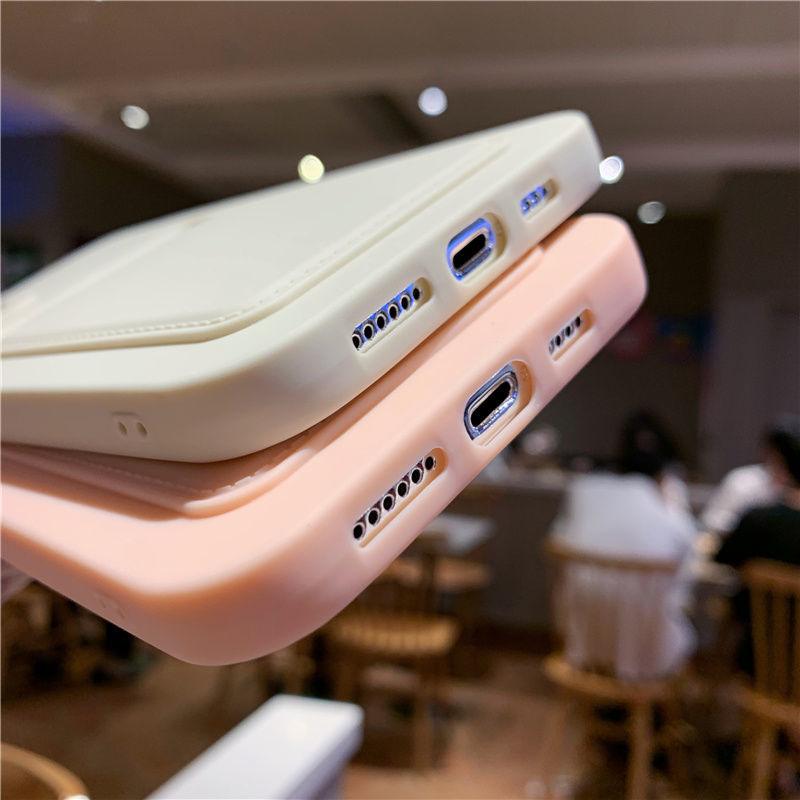 Coque de téléphone pour iPhone 11 12 13 Pro Max XR X XS Max 12 Mini 12 Pro Étui portefeuille en silicone souple avec porte-cartes Compatible avec iPhone 13 Étui portefeuille sécurisé