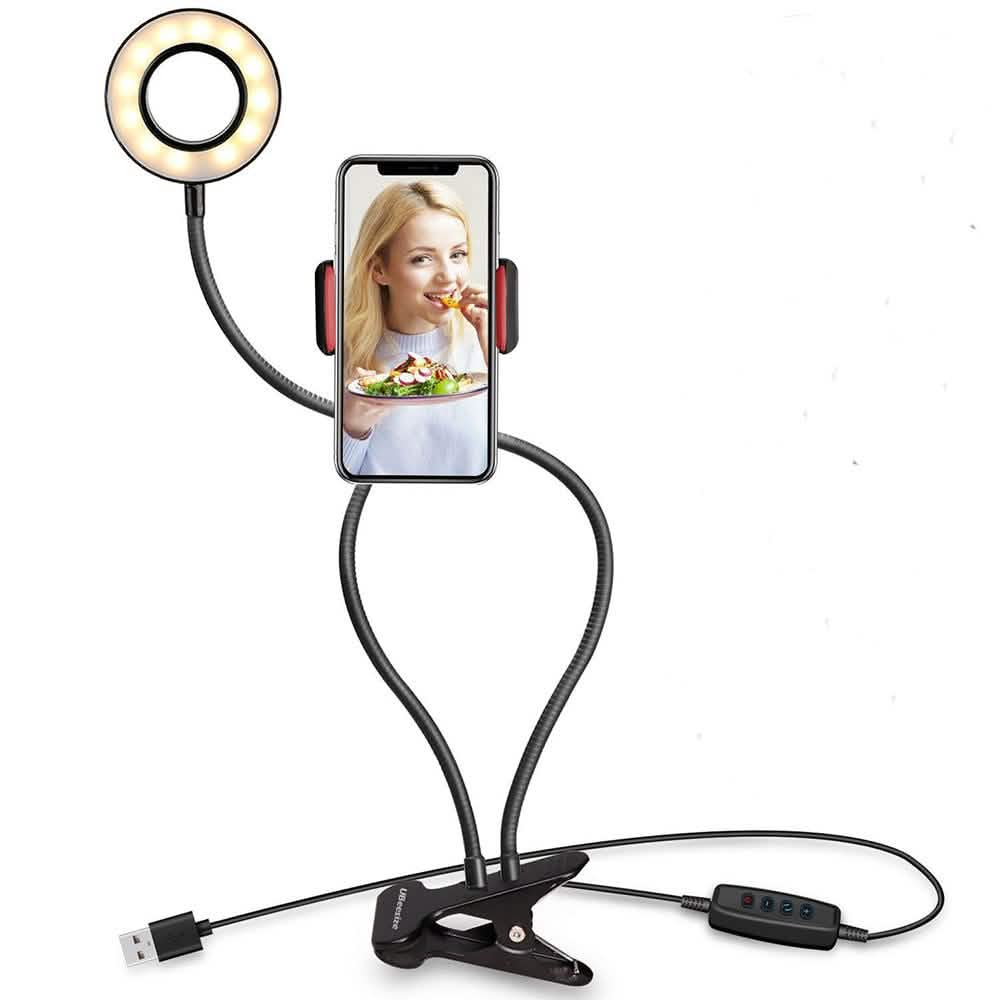 Kit support téléphone et anneau lumineux