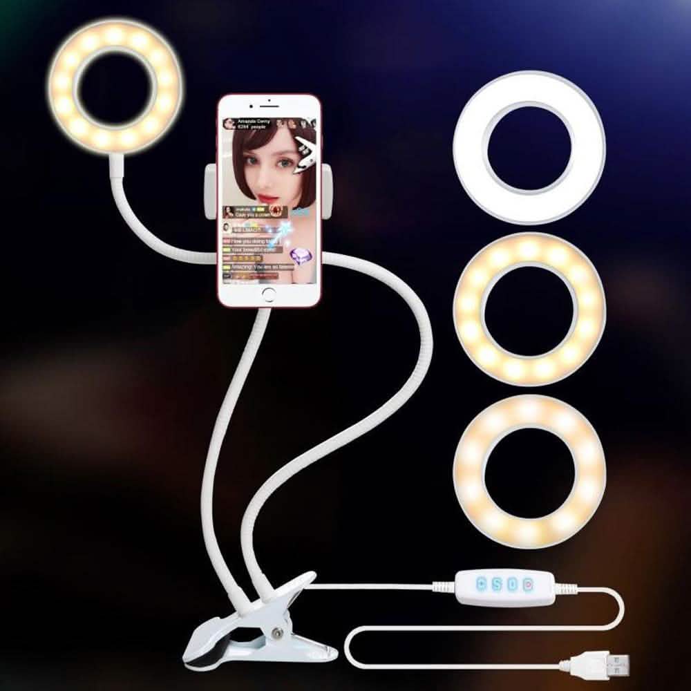 Kit support téléphone et anneau lumineux