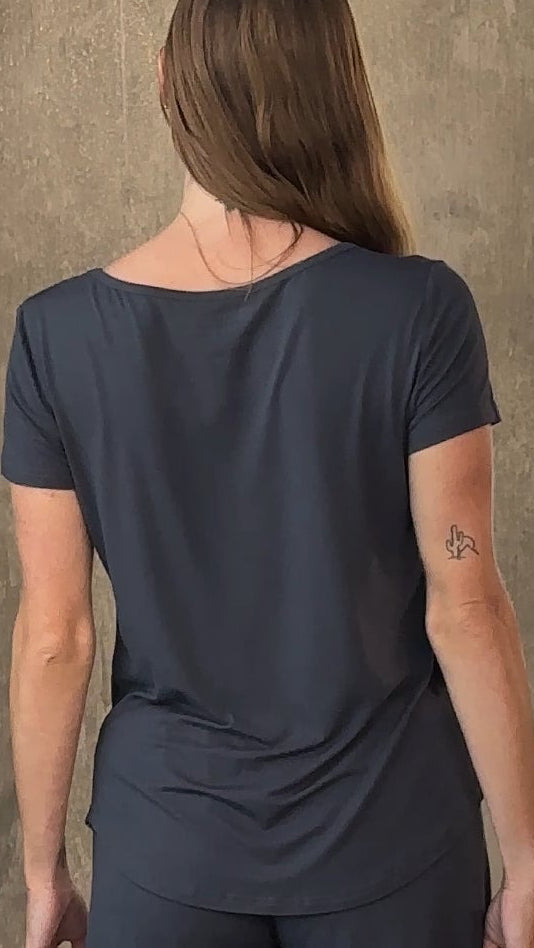 Ensemble de détente en bambou pour femme – T-shirt de détente + short de détente