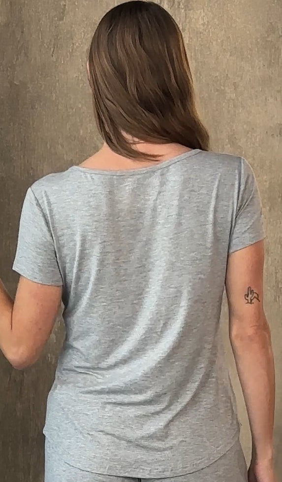 Ensemble de détente en bambou pour femme – T-shirt de détente + short de détente